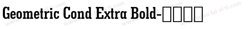 Geometric Cond Extra Bold字体转换